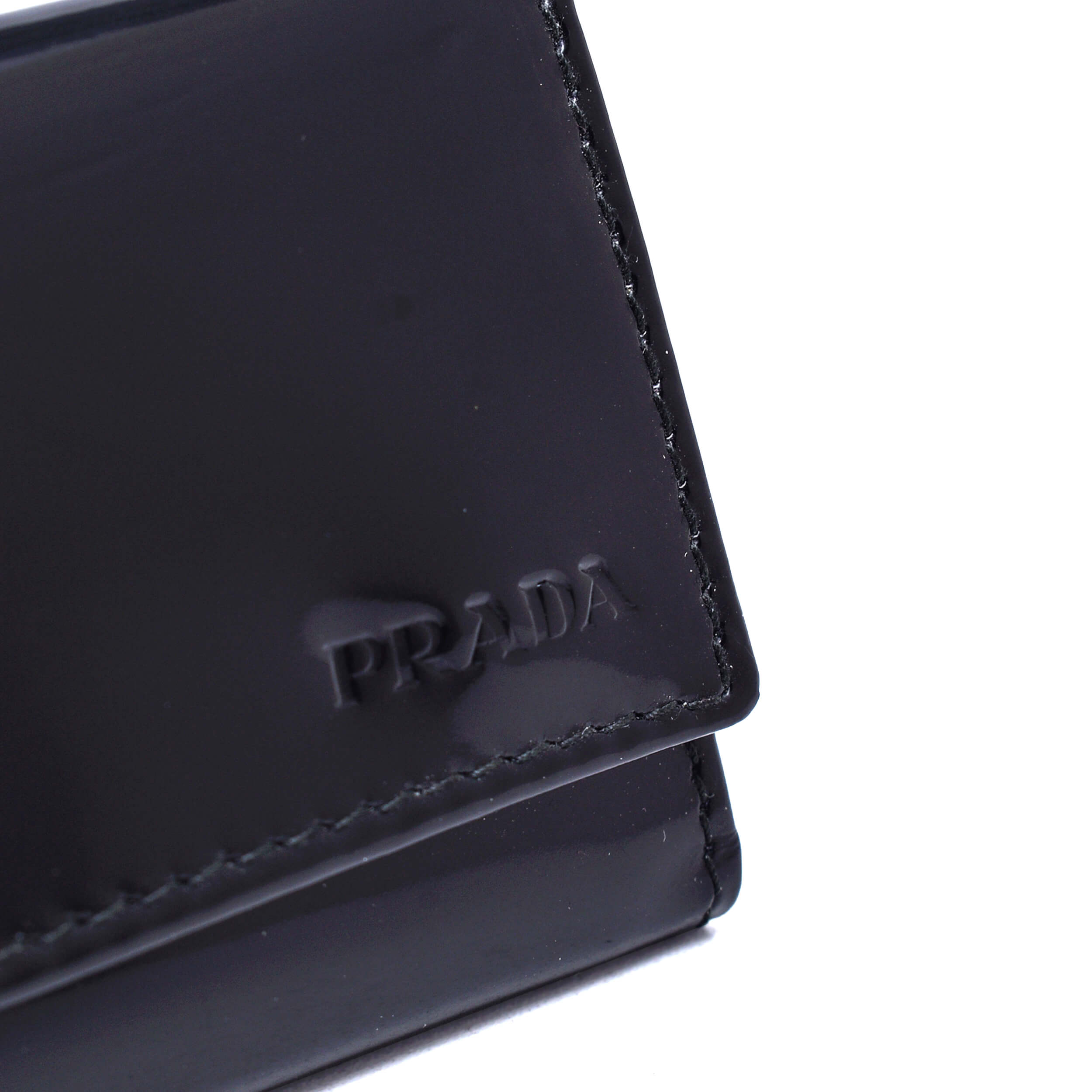 Prada - Black Patent Key Holder